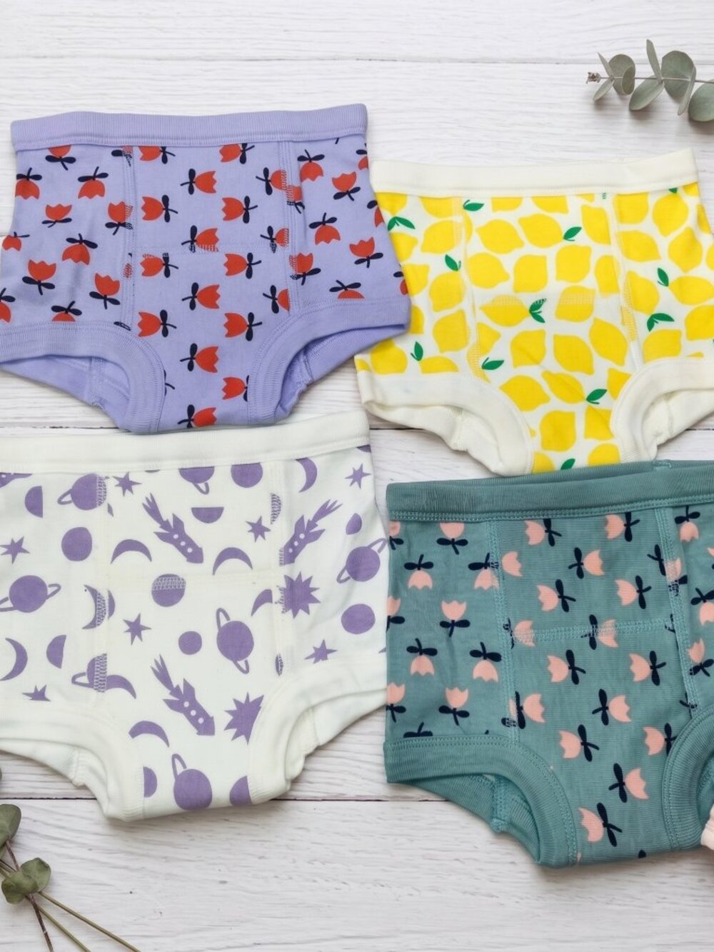 HA - NWT 4Pack Baby Cotton Training Pants Diaper Covers Bloomers Size XS Mini-3